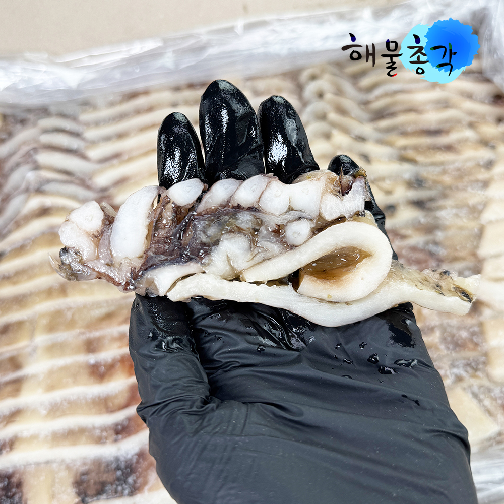 해물총각 냉동 오징어채 1박스 국내가공 손질 오징어 해물 파전 볶음 짬뽕 4kg : 해물총각