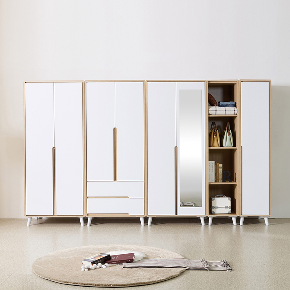 동서가구 밀크 옷장 800x590x1920mm, 서랍형옷장, 메이플화이트 : 주식회사 동서가구