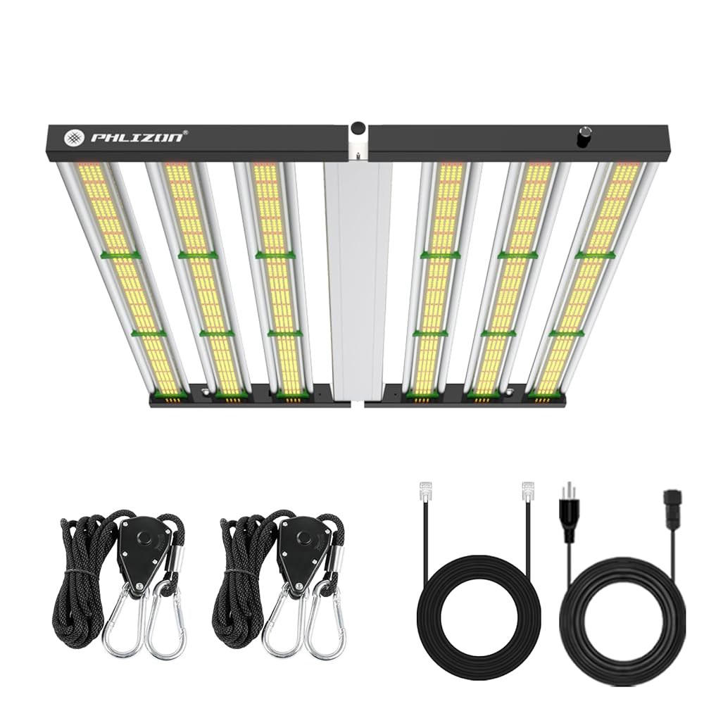 Phlizon FD6500 650W 플랜트 리드 그로우 라이트, 4x4 5x5피트 6x6피트 데이지 체인 디밍 가능 실내 상업용 플랜트, LM281B 및 브랜드... 