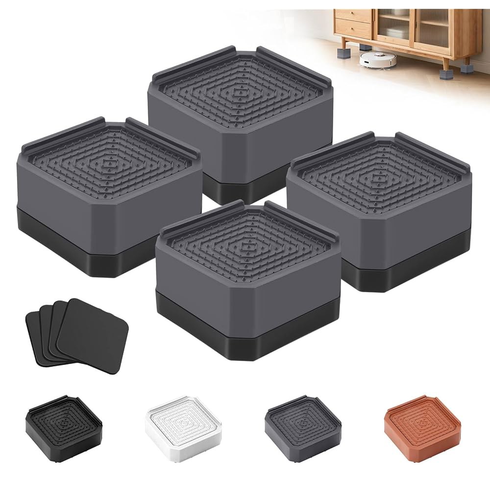 가구 라이저 침대 - 1.5-3인치 및 4.3인치 침대, 테이블, 소파, 냉장고, 세탁기 최대 4,000파운드(회색, 1층 1.5인치) : 보통날의가게