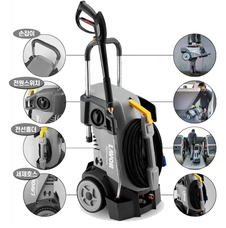 라보 고압세척기 KW31 산업용 단상 220V 인덕션모터 180bar 7.7L/min : 영선크린테크