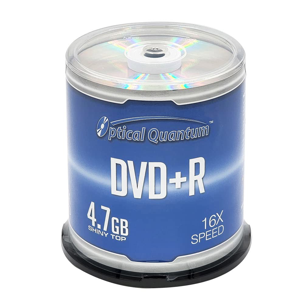 광학 퀀텀 16X 4.7GB DVD+R 빈 미디어 반짝이는 실버 탑 비디오 태우기용 10 : 옵티마바잉