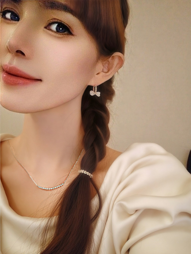 목걸이 925실버 큐빅지르코니아 데일리 국내생산 쁘띠플레르 : 쁘띠 플레르