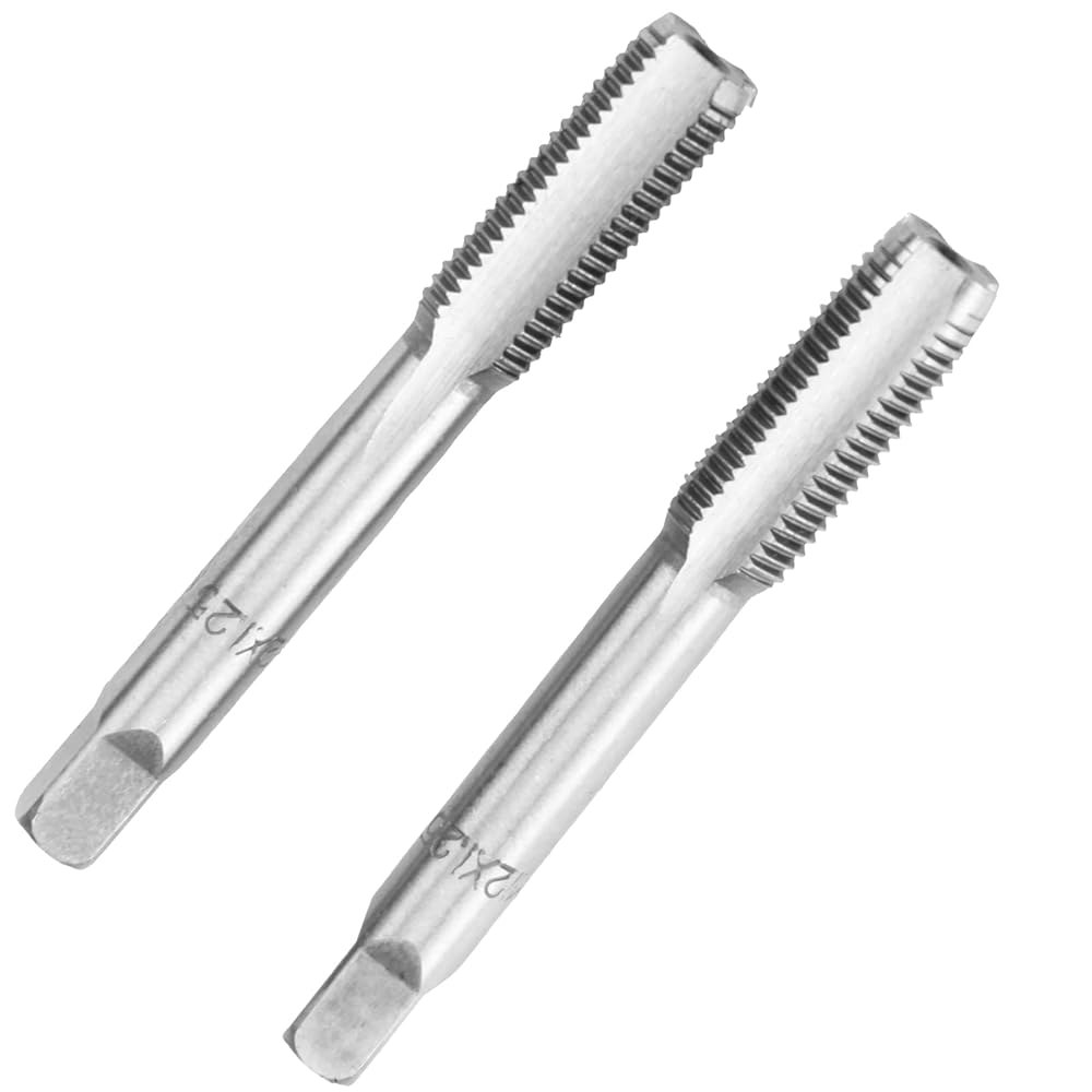 아세틸 M12X1.25 핸드 탭 및 다이 세트, M12X1.25mm 미터법 스레드 라운드 오른손 M4x0.5 : 이지패킹