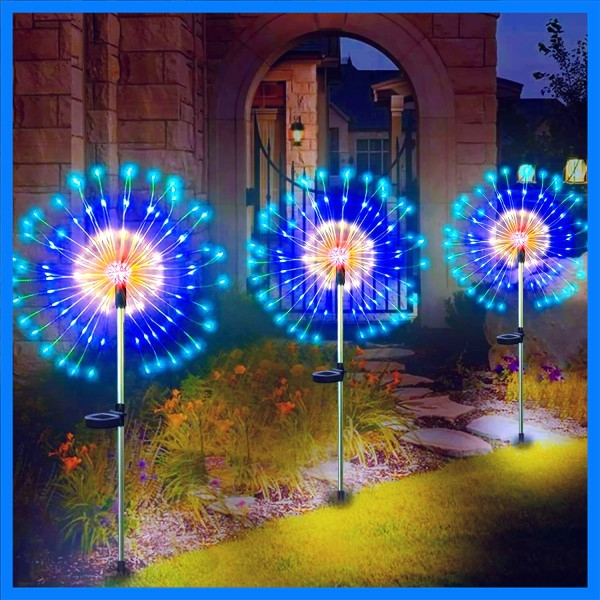 LED 태양 불꽃 조명 야외 정원 풍경 장식 스테이크 램프 정원 장식 태양 광 발전 : riumrium9