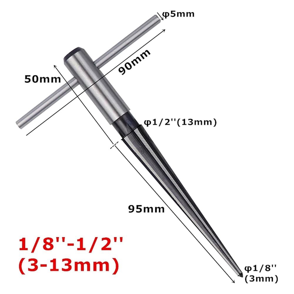 테이퍼 리머 3-13mm & 5-16mm 핸드 메탈 버링 목재 금속 플라스틱 드릴 도구용 핀 홀 핸드헬드 확대(2개 세트) 3-13mm : 스마트패킹