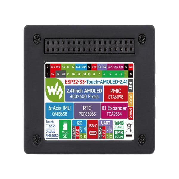 ESP32-S3 2.41인치 AMOLED 터치 디스플레이 개발 보드 600×450 32비트 LX7 듀얼 코어 프로세서 포함 ESP32 : 무역백호