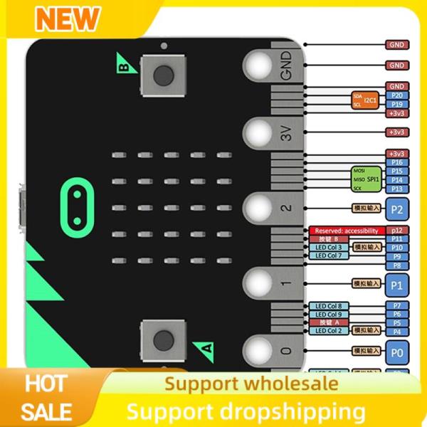 Microbit V2 개발 보드 프로그래밍  시계 웨어러블 키트 착용 학교 DIY 키트용 비트 스크래치 : 무역백호