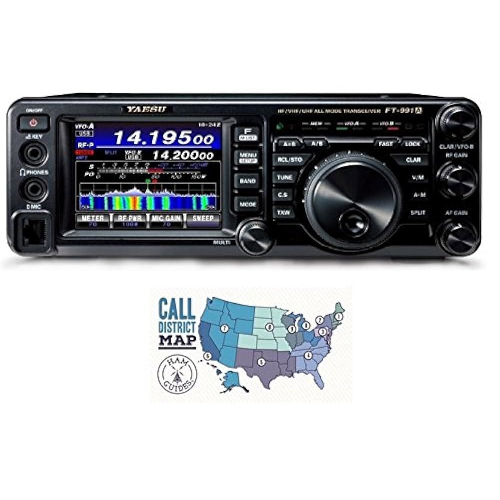 번들 - 2개 품목 Yaesu FT-991A HF/VHF/UHF 올모드 트랜시버 및 Ham Guides TM 퀵 레퍼런스 카드 !! : 럭사르