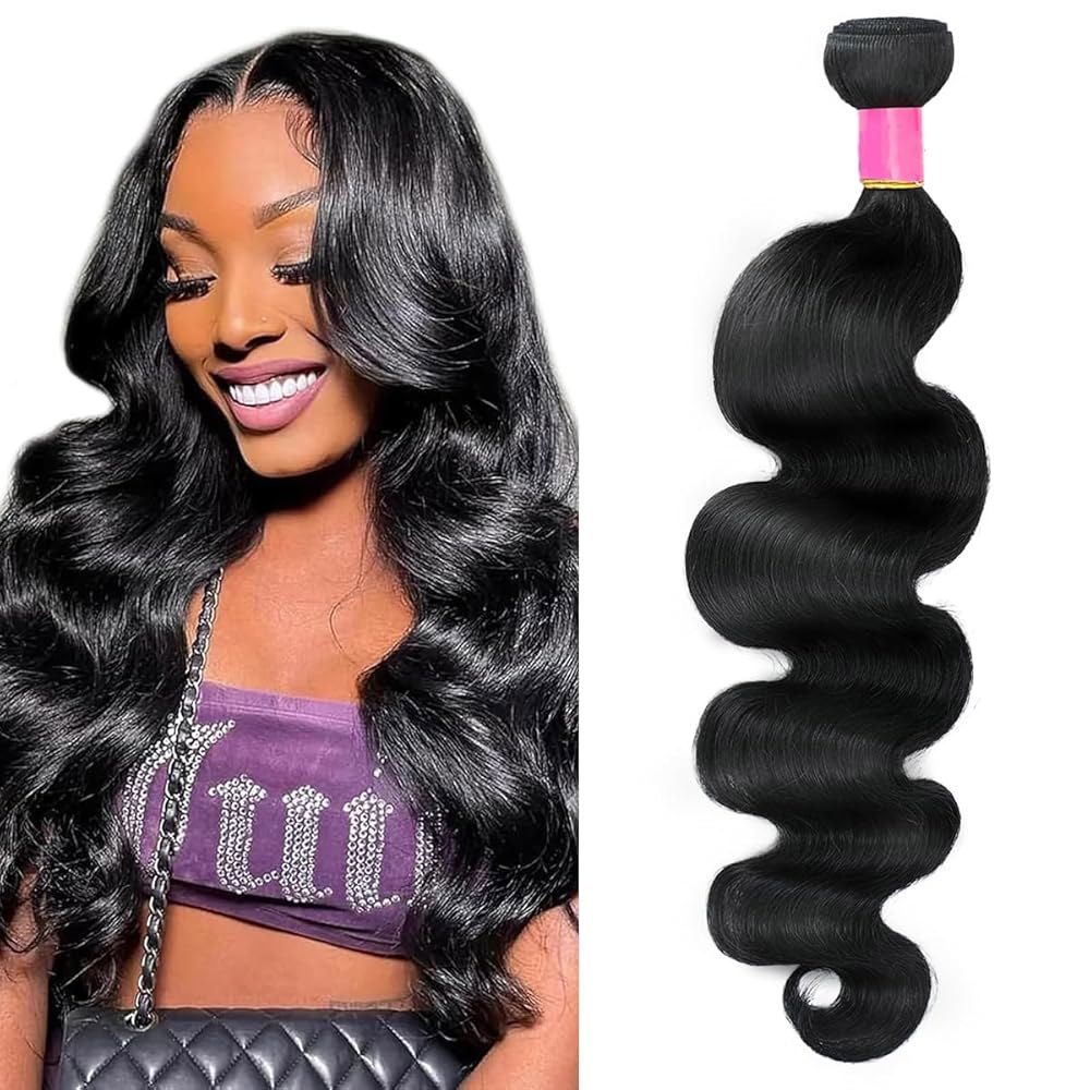 바디 웨이브 번들 휴먼 헤어 20인치 12A 100 가공되지 않은 브라질산 버진 바느질 퀵 위브 내추럴 블랙 딜 두꺼운 익스텐션 : 에버모로우