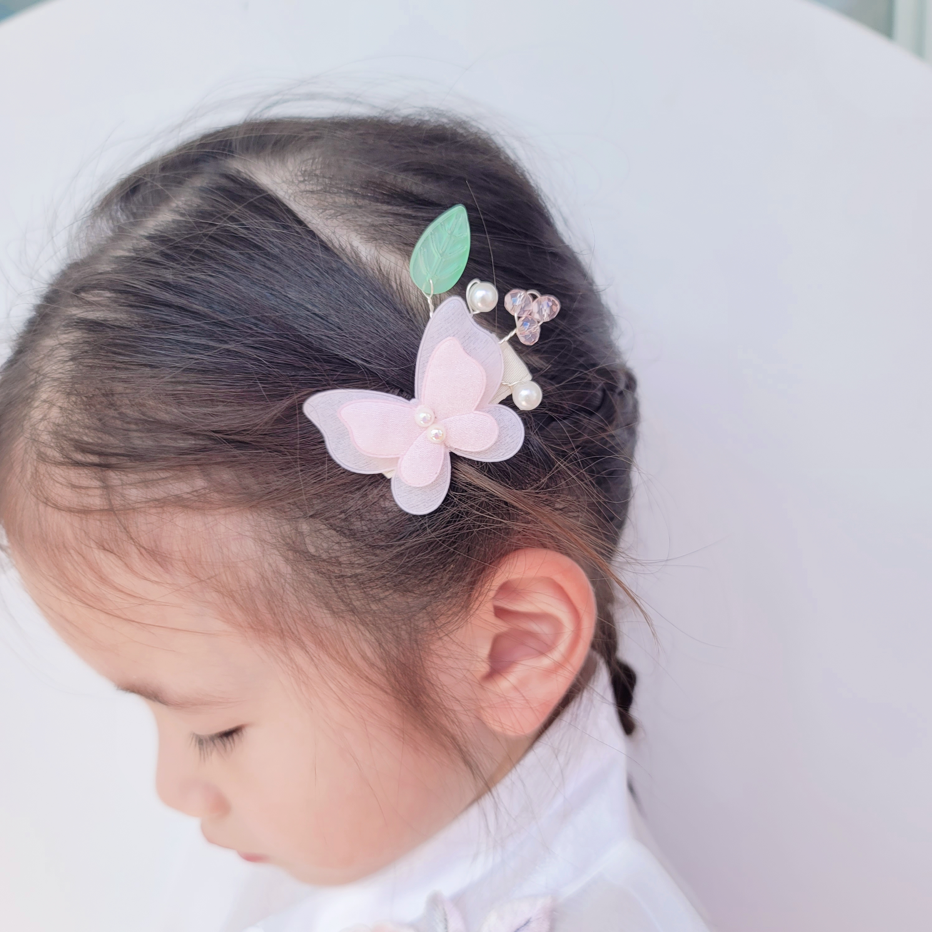 추석 명절 나비 한복머리핀 유아머리핀(2color) : 요미랑