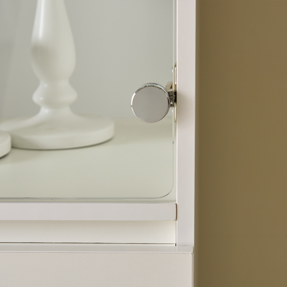 마홀앤 뉴퀸 위스키 진열 수납 장식장 투명 유리, 크림화이트 800진열장 : 마홀앤