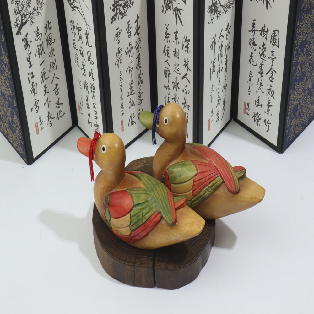 공주 오리 한쌍 전통 혼례 신혼 집들이 선물 원앙 원앙새 폐백 함소품 : 모에모에큥