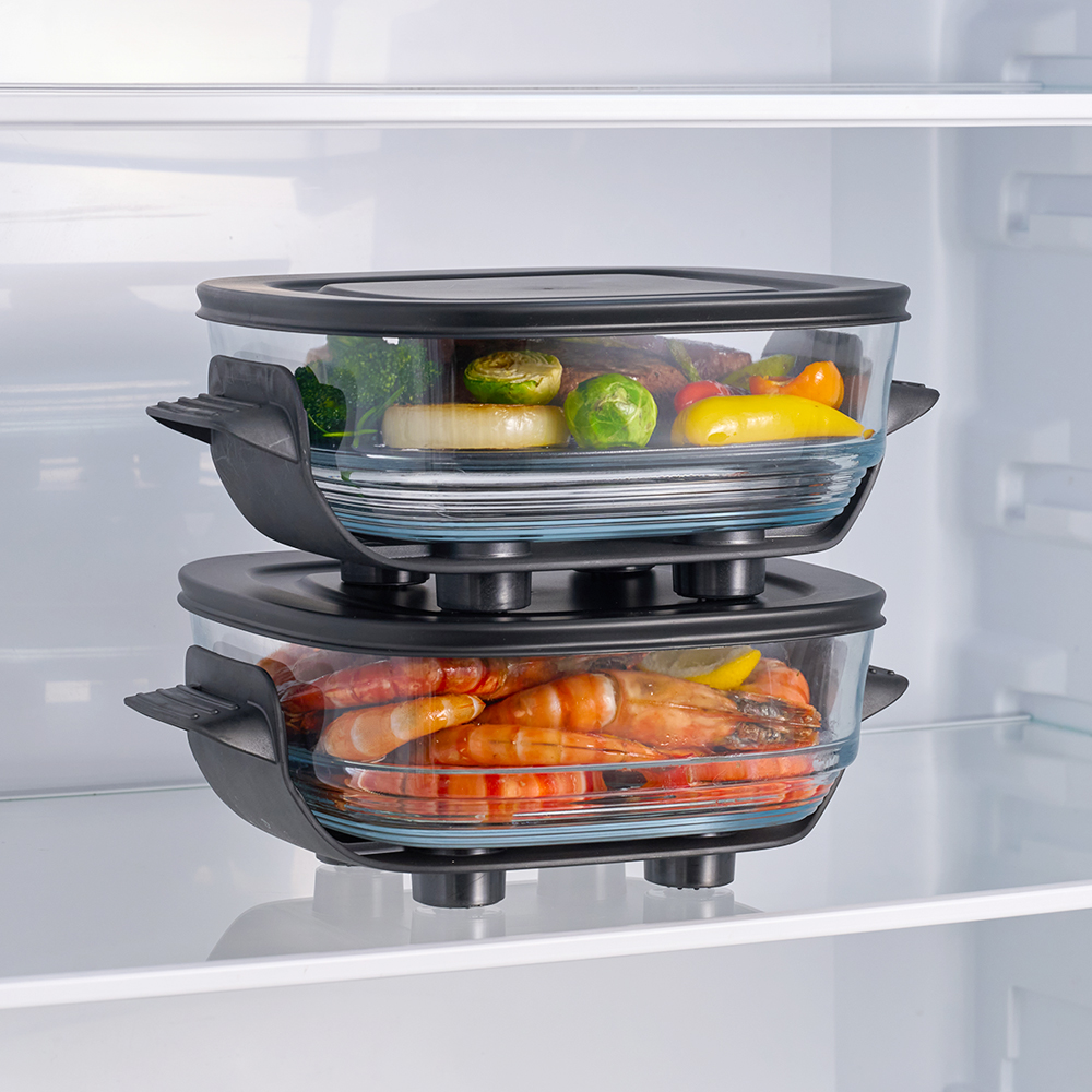 리빙웰 설거지 줄이는 원스탑 오픈형 글라스 에어프라이어 조리 식사 보관까지 한번에 /4.5L+2.5L/GL880, 단일, GL880 상세사진 2